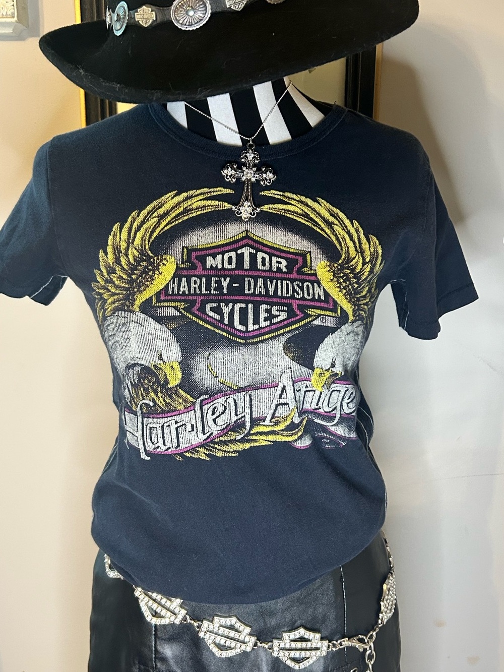 Trunk LTD vintage Harley-Davidson Black Tee  Eagle top & jeans the limited 4